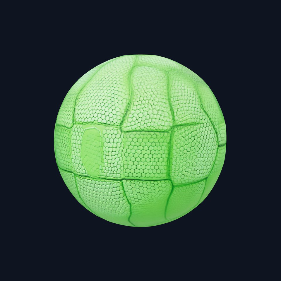 Neon Green Soccer Ball model pack
